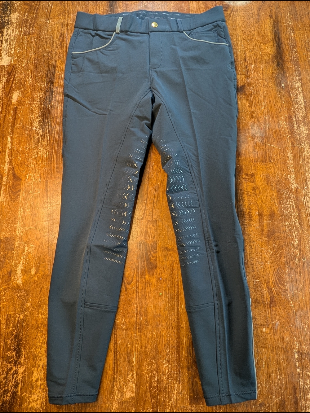 Equo Horseback Riding Pants Womens Size 32 Navy Grips Equine Activewear Breeches
